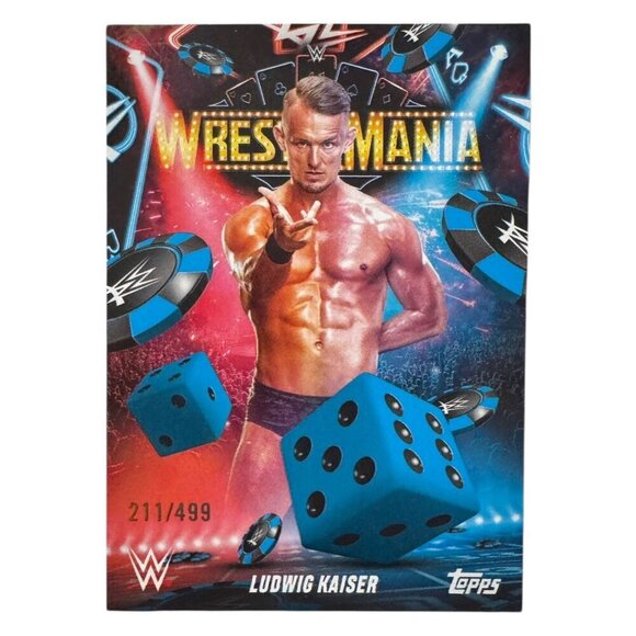 2025 Topps Wrestlemania 41 WWE WORLD Exclusive Card WM-32 LUDWIG KAISER /499 - Picture 1 of 4